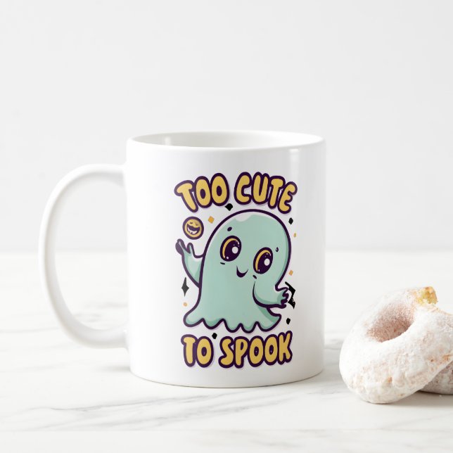 Taza De Café Demasiado lindo para hablar de un fantasma banal d (Con donut)