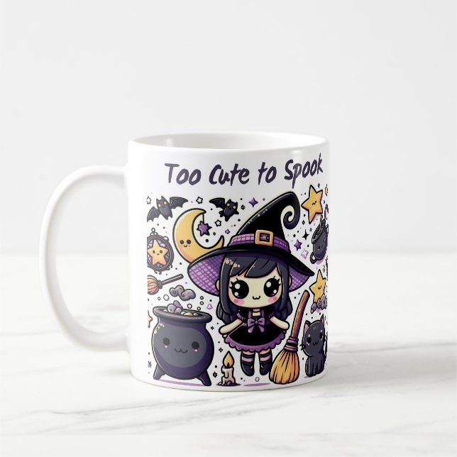 Taza De Café Demasiado lindo para Spook-Halloween (Izquierda)
