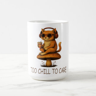 Taza De Café Demasiado malo para preocuparse - Gato bajo-fierro