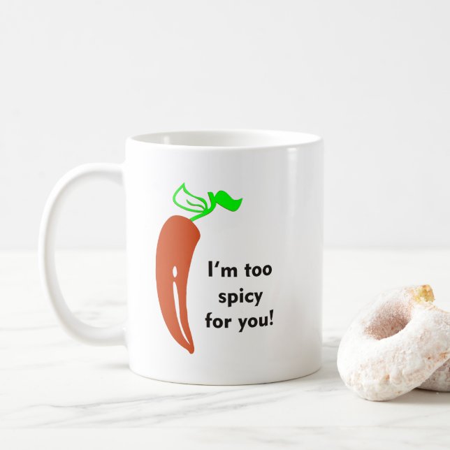 Taza De Café Demasiado Picante (Con donut)