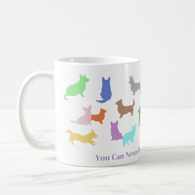 Taza De Café Demasiados Corgis (Izquierda)