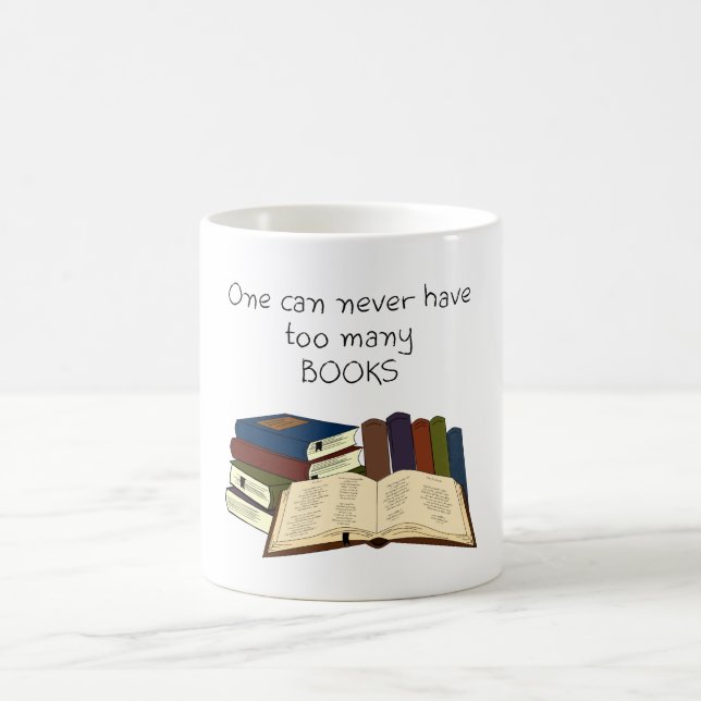 Taza De Café ¡Demasiados libros?! (Centro)