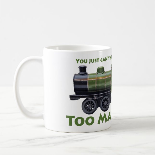 Taza De Café ¡Demasiados trenes! Antigüedad (Izquierda)