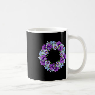 Taza De Café Demencia de Pansy Floral Púrpura Heimerheimer Heim