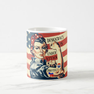 Taza De Café Democracia/ Protéjalo Café Mug