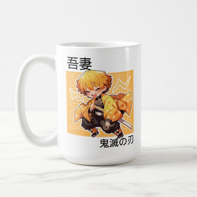 Taza De Café demon slayers zenitsu lindo (Izquierda)