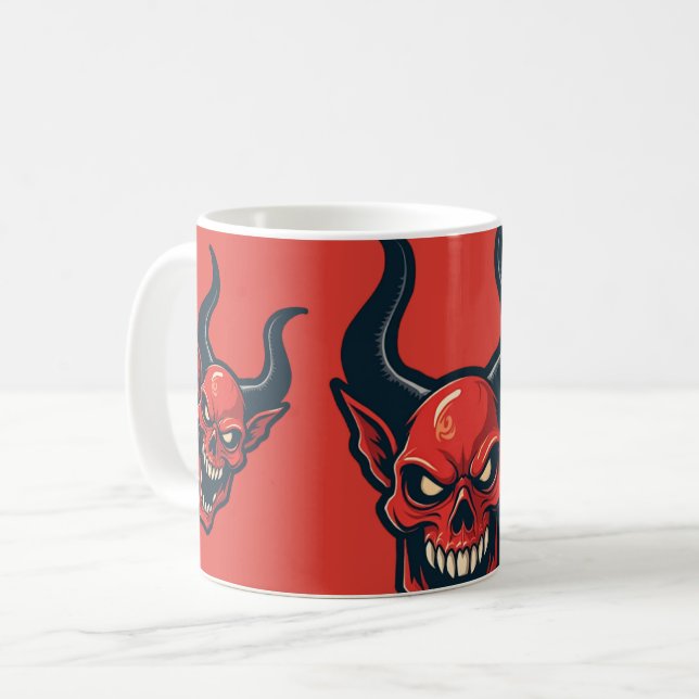 Taza De Café Démoniaque rouge  (Anverso izquierdo)