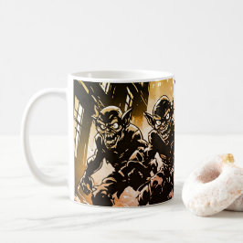 Taza De Café Demonios duendes arruinaron el estilo gráfico retr