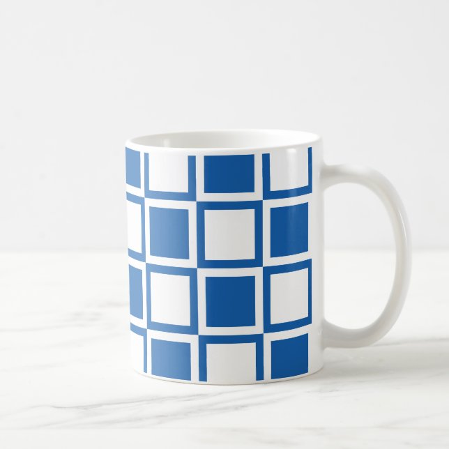 Taza De Café Denim Blue Bold Mod Squings (Derecha)