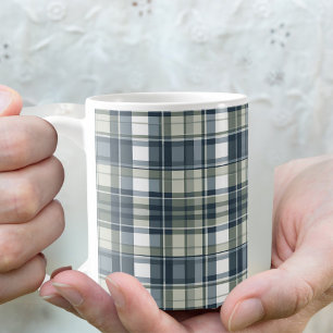 Taza De Café Denim Blue Sage Green White Plage