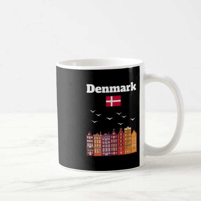 Taza De Café Denmark Vacation Lover Travel Souvenir Danish Flag (Derecha)