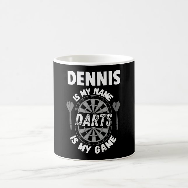 Taza De Café Dennis darts fan nombre personalizado (Centro)