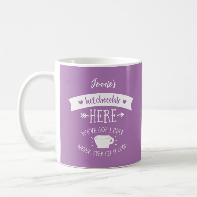 Taza De Café Denominación personalizada Lavender Hot Chocolate  (Izquierda)