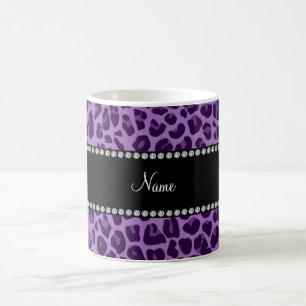 Taza De Café Denominación personalizada patrón de leopardo p