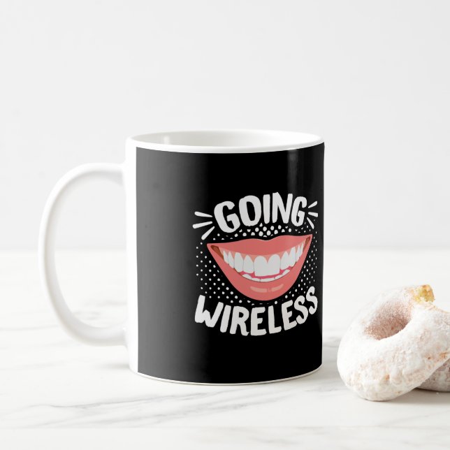 Taza De Café Dental Braces Dentist Funny Orthodontist Going (Con donut)