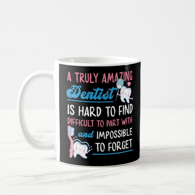 Taza De Café Dental Dentista Es Difícil Para Un Dentista Verdad (Izquierda)