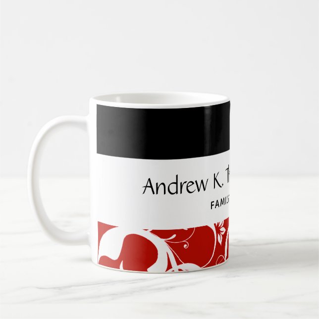 Taza De Café Dental Office Staff Pro Damask (Izquierda)