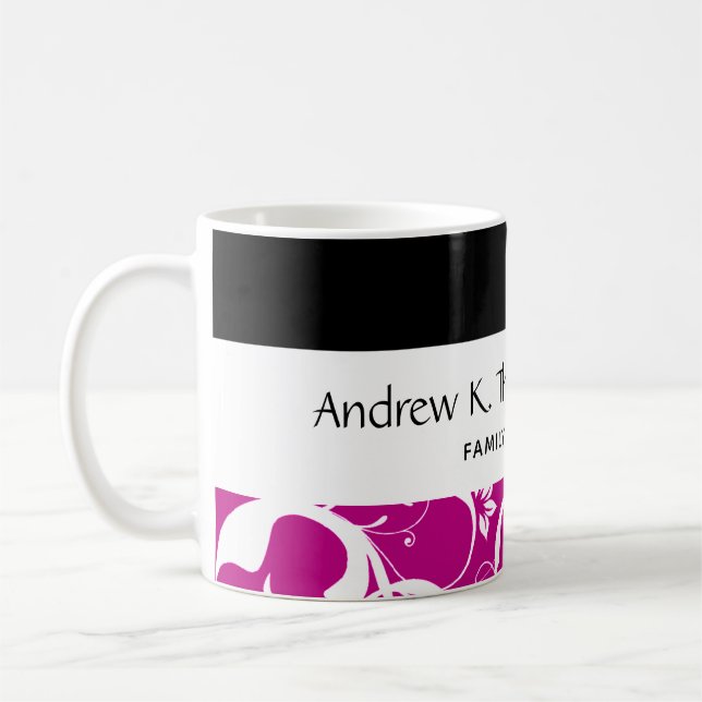 Taza De Café Dental Office Staff Pro Damask (Izquierda)