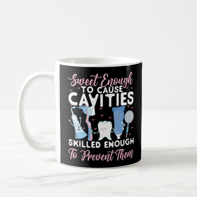 Taza De Café Dentalidad Dental Suficiente Para Causar Cavidades (Izquierda)