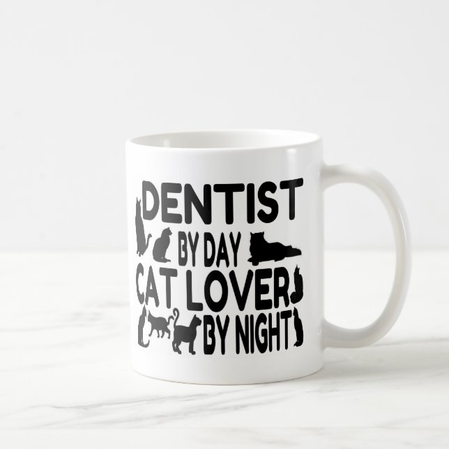 Taza De Café Dentist Cat Lover (Derecha)