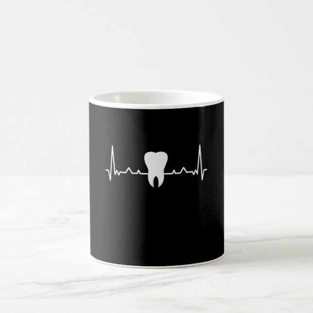 Taza De Café Dentist Dental Care Tooth Heartbeat Gift (Centro)