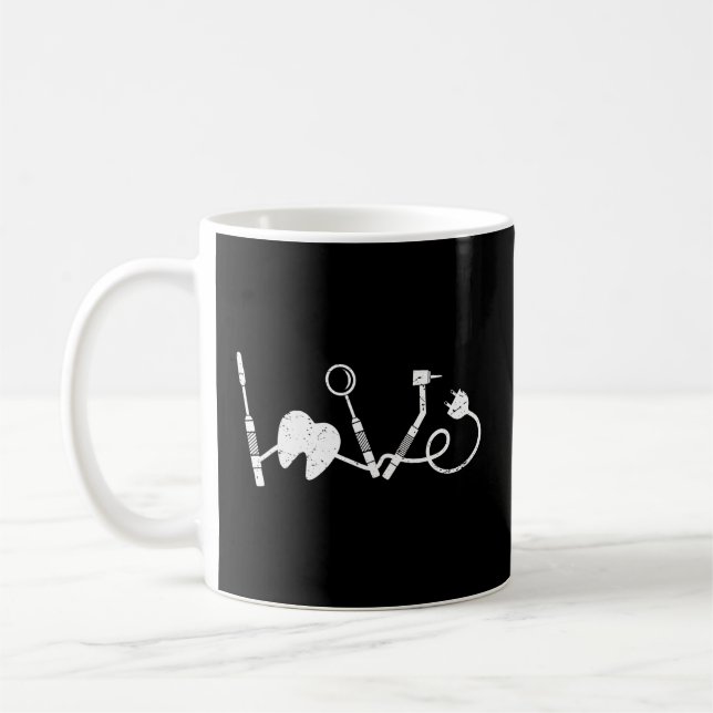 Taza De Café Dentista de amor Dentista Dental Assistant Dental  (Izquierda)
