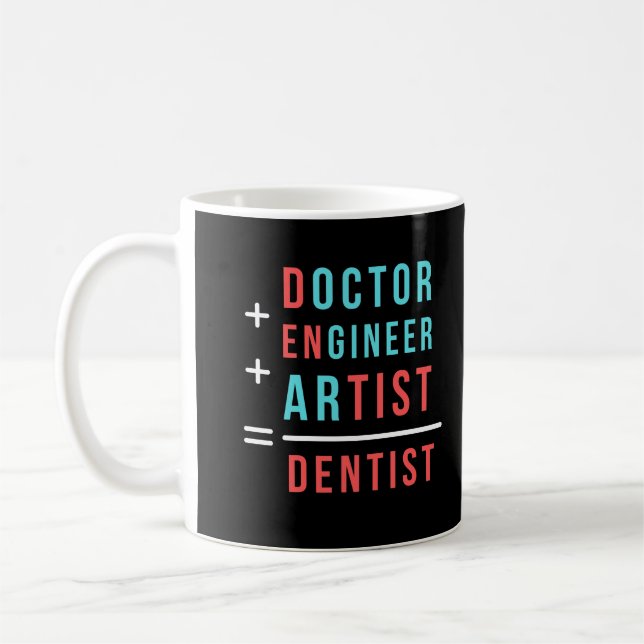 Taza De Café dentista diciendo: ingeniero médica dentista (Izquierda)