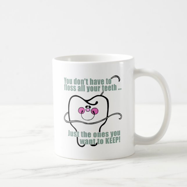 Taza De Café Dentista divertido e higienista dental (Derecha)