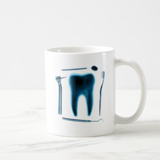 Taza De Café Dentista higiénico ayudante dental Xray Tooth (Derecha)
