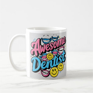 Taza De Café dentista increíble gracias, regalo de sonrisa
