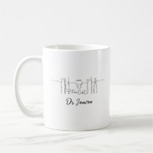 Taza De Café Dentista Personalizado   Nombre Personalizado   De