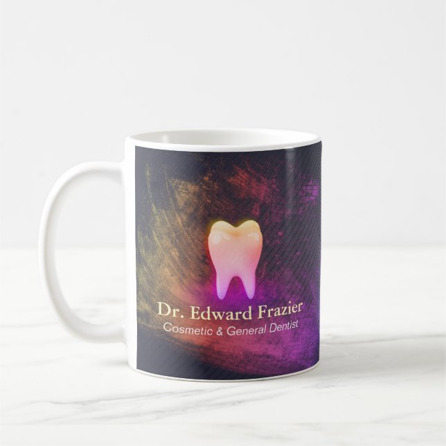 Taza De Café Dentista Profesional Clínica Dental Rosa Oro Dient (Izquierda)