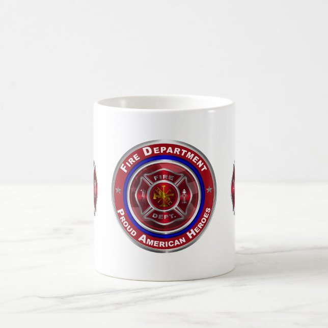 Taza De Café Departamento de Bomberos Conmemorativo Diseñado Es (Centro)