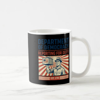 Taza De Café Departamento de Democracia Est 1776 Regalo