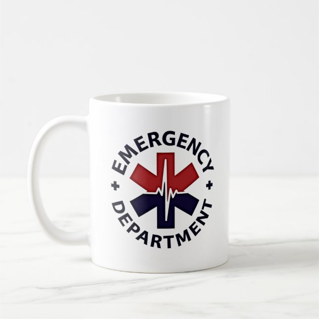 Taza De Café Departamento de Emergencia - Emblema circular Mini (Izquierda)