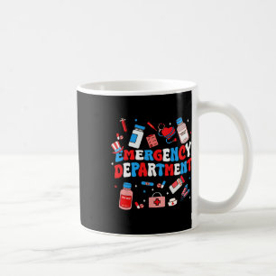 Taza De Café Departamento De Emergencia Er Enfermera Bandera Es