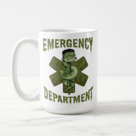Taza De Café Departamento de Emergencias Enfermera Frankenstein