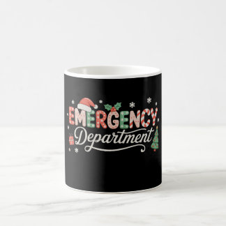 Taza De Café Departamento de Emergencias Navidad Santa Urgencia