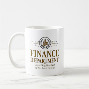 Taza De Café Departamento de Finanzas - Croneo de números