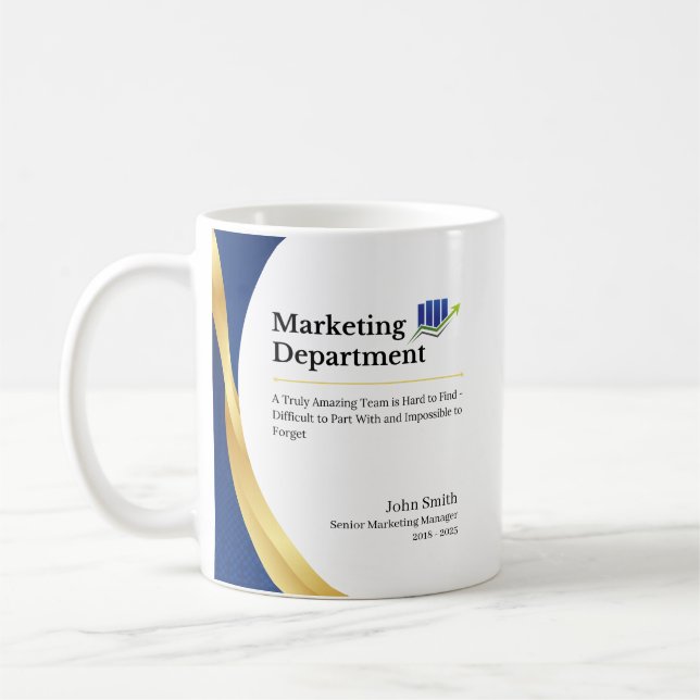 Taza De Café Departamento de marketing personalizado Coffee Mug (Izquierda)