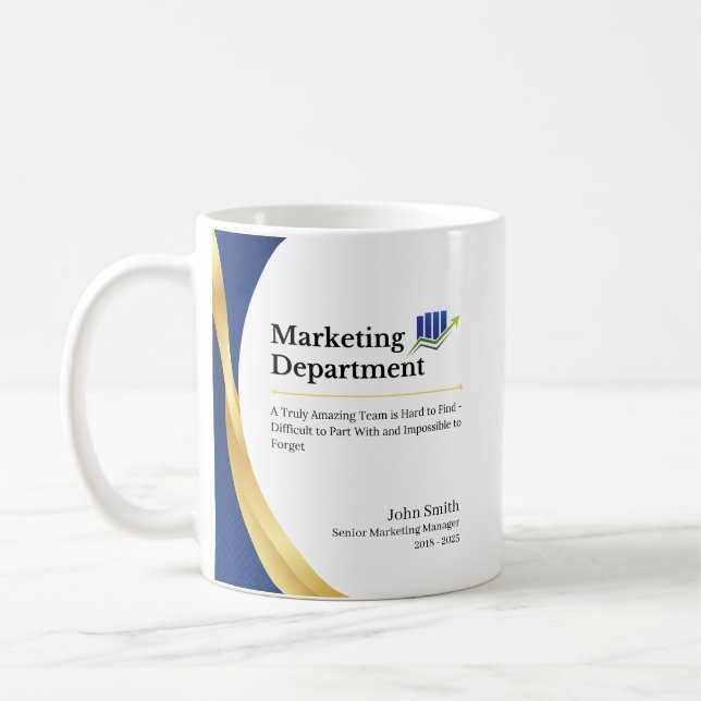 Taza De Café Departamento de marketing personalizado Coffee Mug (Izquierda)