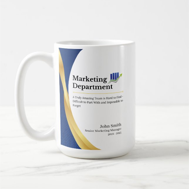 Taza De Café Departamento de marketing personalizado Coffee Mug (Izquierda)