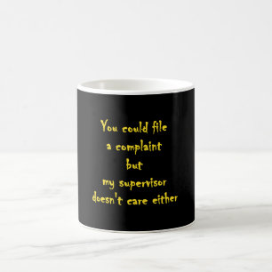 Taza De Café Departamento de Quejas Divertidas Apatía