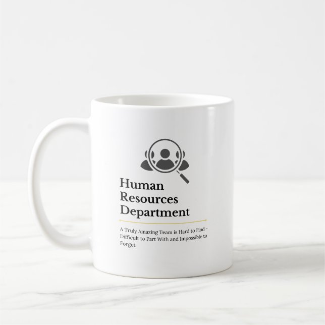 Taza De Café Departamento de Recursos Humanos - Cotización sign (Izquierda)