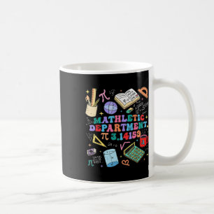 Taza De Café Departamento Retro Mathletic Día Pi 3.14 Matemátic