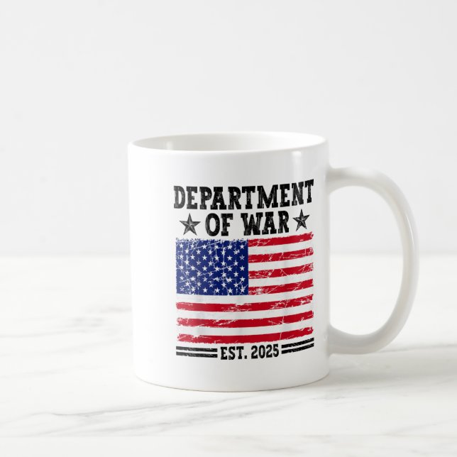 Taza De Café Department Of War Usa Camouflage Flag Department O (Derecha)