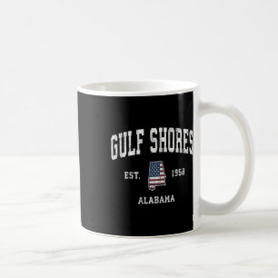 Taza De Café Deporte bandera norteamericana vintage en el Golfo