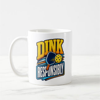 Taza De Café Deporte de Pickleball Retro con Dink Responsableme