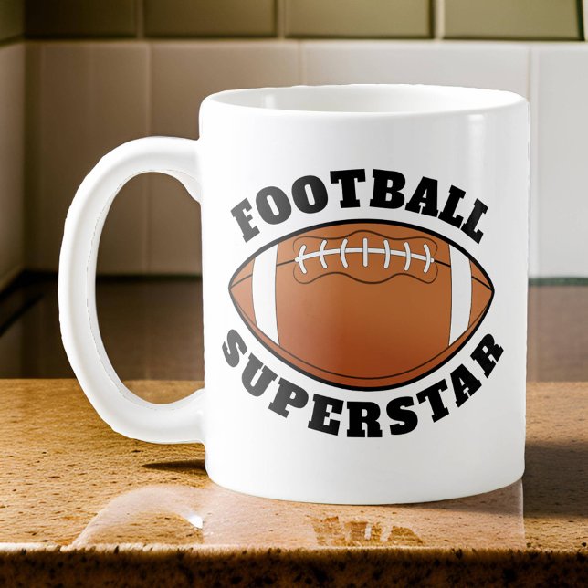 Taza De Café Deporte de superestrella de fútbol (Football Superstar Mug)