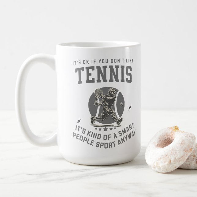 Taza De Café Deporte de tenis retro inteligente (Con donut)
